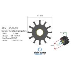 Impellerkit Albin Group Marine Premium 06-01-012