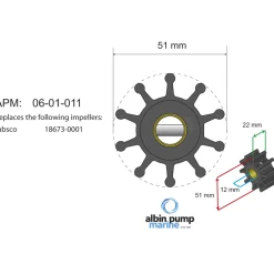Impellerkit Albin Group Marine Premium 06-01-011