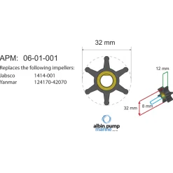 Impellerkit Albin Group Marine Premium 06-01-001