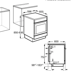 Induktionsspis Electrolux LKI64404SW med Självrengörande Ugn och Hob2Hood