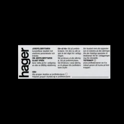 Informationsskylt Hager Självhäftande för Jordfelsbrytare
