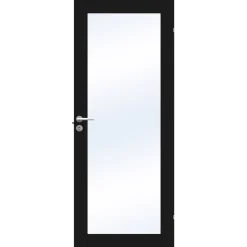Innerdörr Swedoor Unique GW01L TräfanérBxH: 70x210 cm, Svart Ekfanér