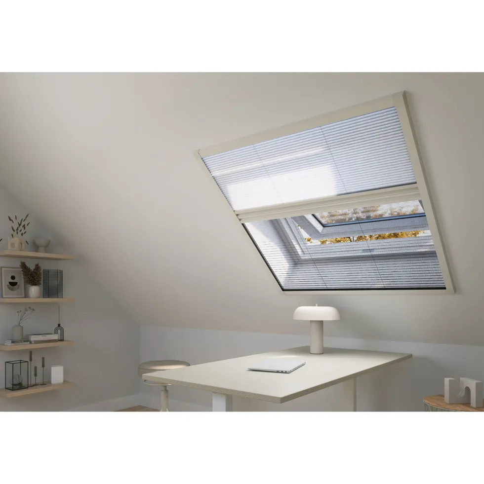 Insektsnät Lundbergs Plisserat Duo Fönster 1230X1600mm Vit