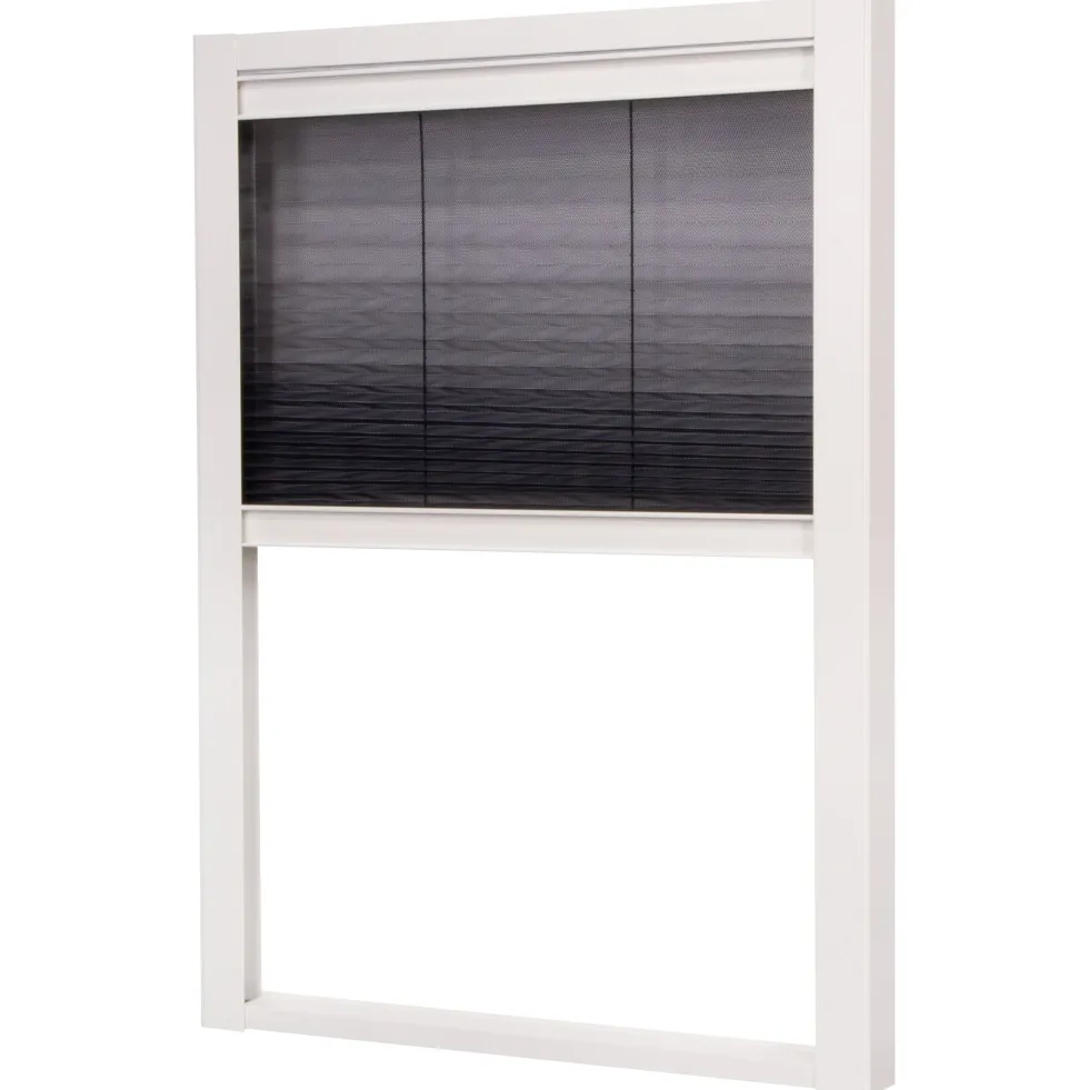 Insektsnät Lundbergs Plisserat Duo Fönster 1230X1600mm Vit