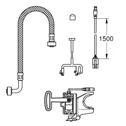 Installationskit Grohe Sensia Arena 46944 för Automatisk Spolning