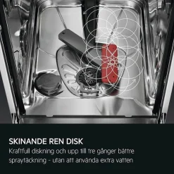 Integrerad Diskmaskin AEG FSE63657P Helintegrerad för IKEA Metod