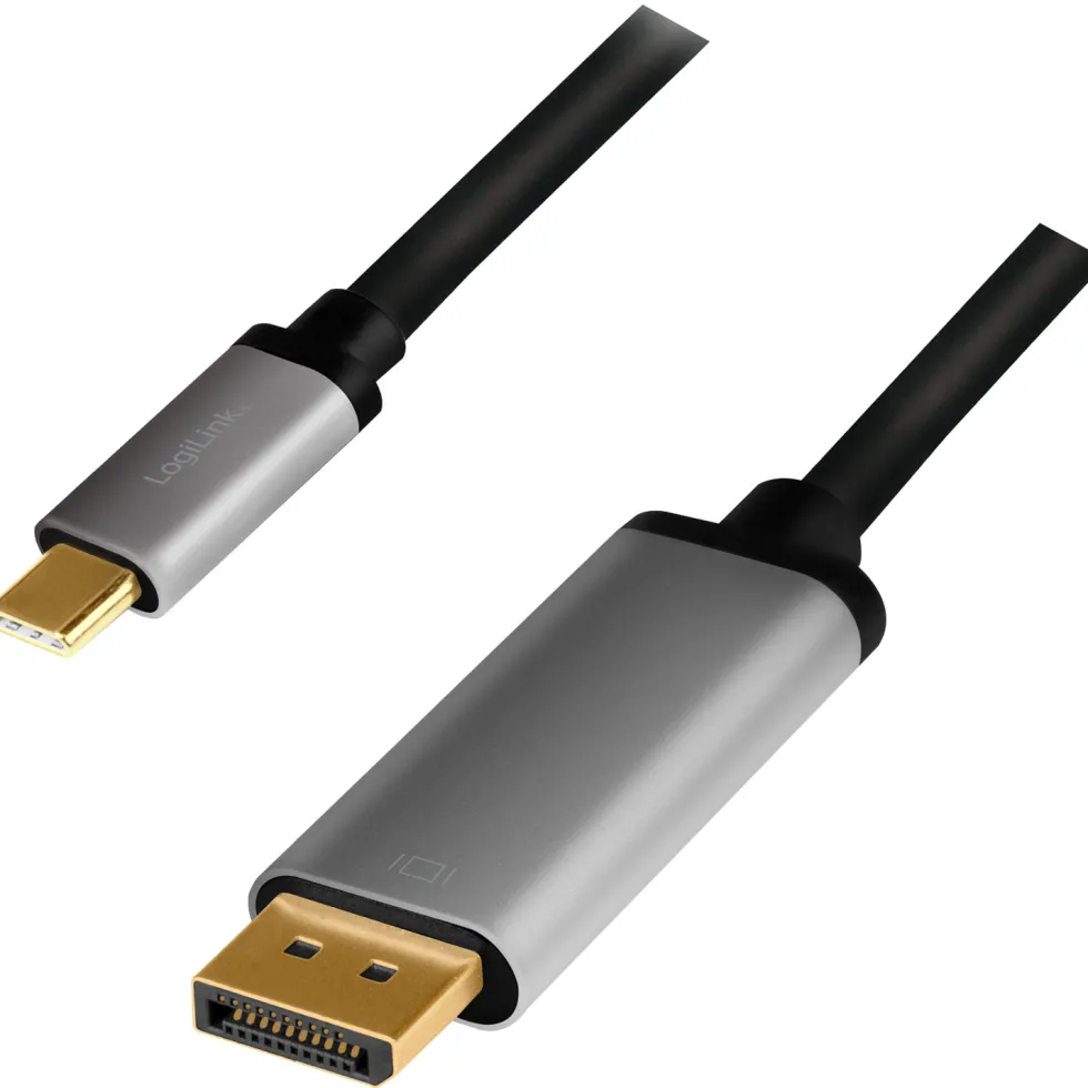 Kabel LogiLink USB-C till DisplayPort 4K/60Hz Aluminium 1,8 m