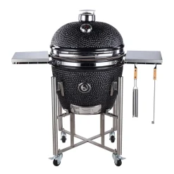 Kamadogrill Kamado Sumo Signature Pro Svart Keramisk Grill Rostfritt Stål med Optimerat Luftflöde
