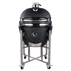 Kamadogrill Kamado Sumo Signature Pro Svart Keramisk Grill Rostfritt Stål med Optimerat Luftflöde