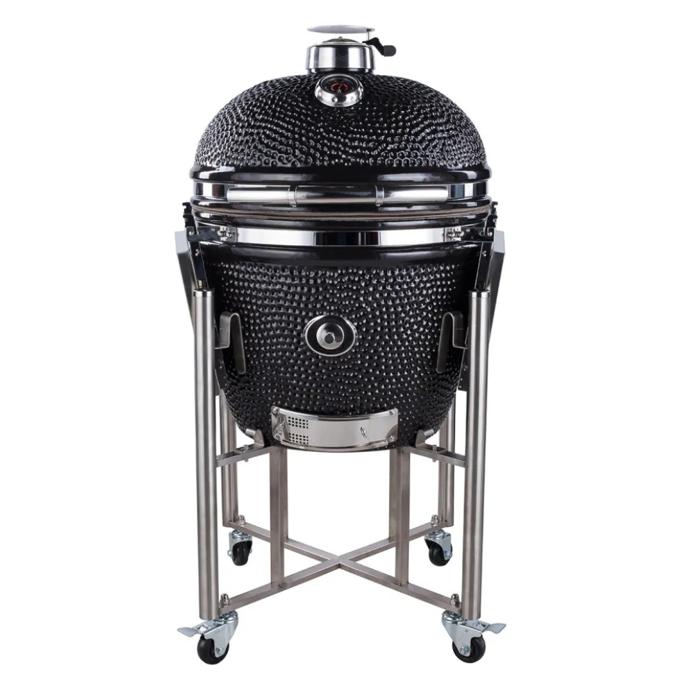 Kamadogrill Kamado Sumo Signature Pro Svart Keramisk Grill Rostfritt Stål med Optimerat Luftflöde