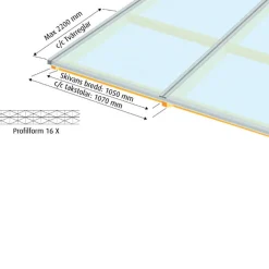 Kanalplast 16 mm Halle Isolux Klar Komplett Tak