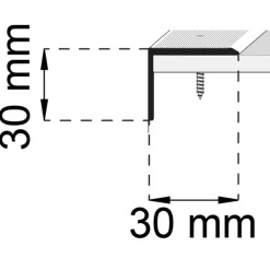 Kantlist Habo A29 Mattsvart 30x30 mm