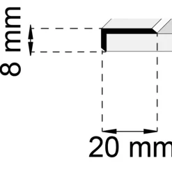 Kantlist Habo SA46 Ek 8x20 mm