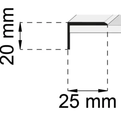 Kantlist Habo SA26 Ek 20x25 mm