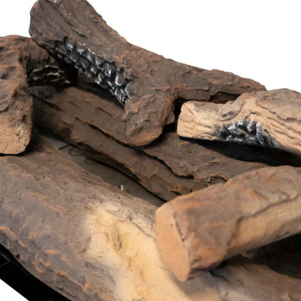 Keramisk Ved Cach Fires med Vedställ