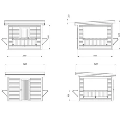 Kiosk Palmako Lenna 8,3 m2 Set 306