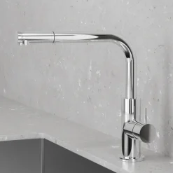 Köksblandare Scandtap Steel Accent 90
