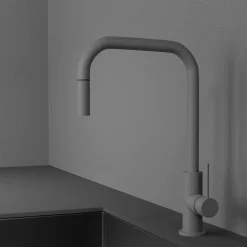 Köksblandare Scandtap Steel Accent Square med Utdragbar Pip