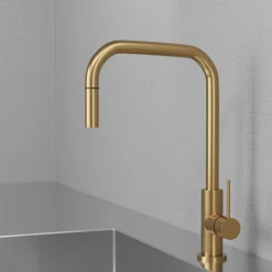 Köksblandare Scandtap Steel Accent Square med Utdragbar Pip
