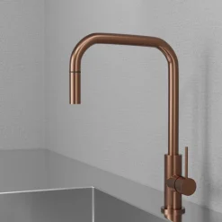 Köksblandare Scandtap Steel Accent Square med Utdragbar Pip