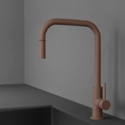 Köksblandare Scandtap Steel Accent Square med Utdragbar Pip
