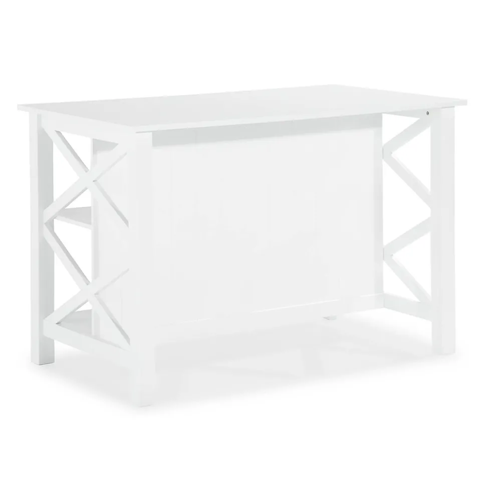 Köksö In Living Milla Vit MDF 135x80x90 cm Fristående med Förvaring
