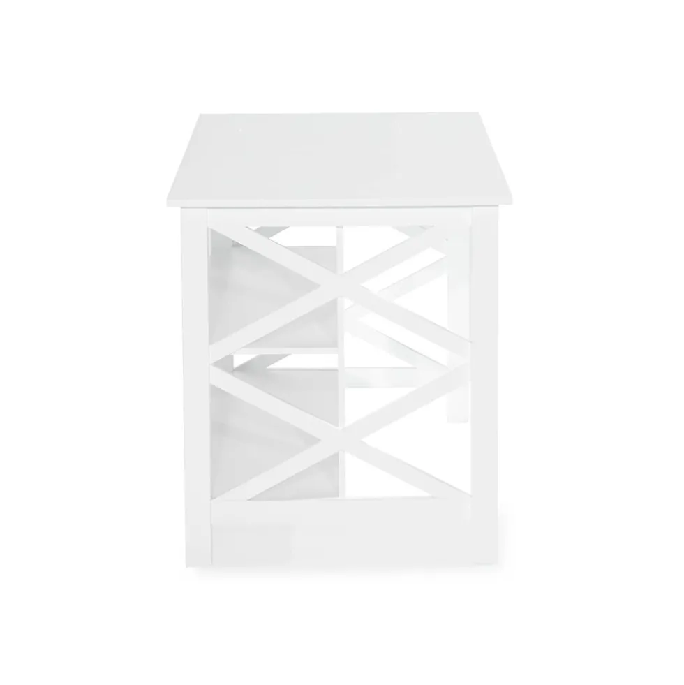 Köksö In Living Milla Vit MDF 135x80x90 cm Fristående med Förvaring