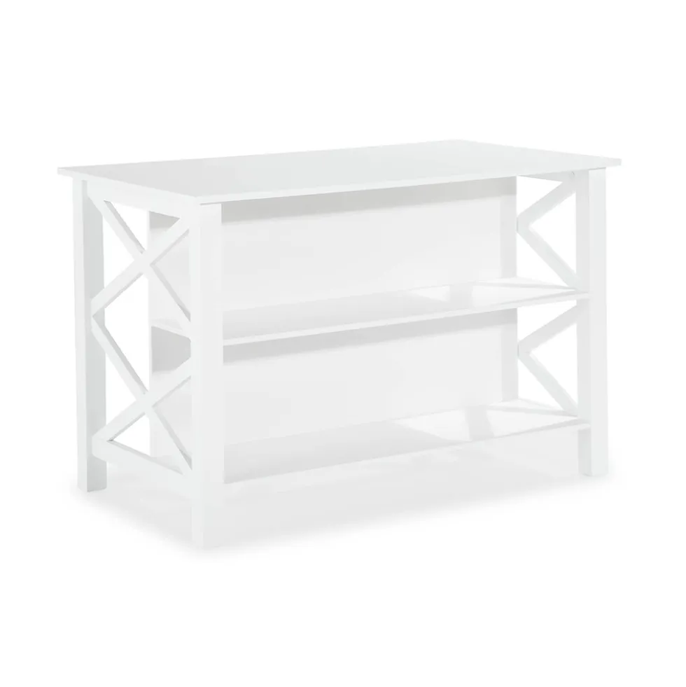 Köksö In Living Milla Vit MDF 135x80x90 cm Fristående med Förvaring