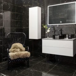 Klinker Ceramiche Keope Elements Lux Port Laurent Svart 60x60 cm