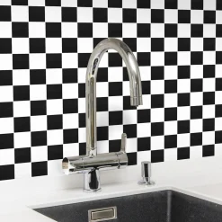 Klinkermosaik Arredo Titan Mix Svart/Vit Blank 5x5 cm