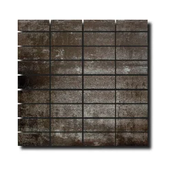 Klinkermosaik Lhådös Corten Svart 3x7 cm
