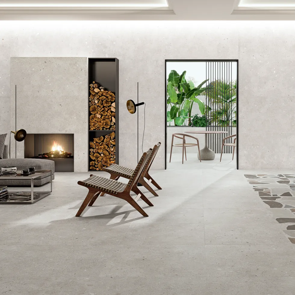 Klinker Tenfors Glamstone White Matt 75x75 cm