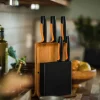 Knivblock Fiskars Functional Form i Miljövänligt Bambu Inkl 5 Proffessionella Knivar