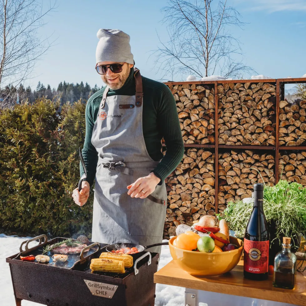 Kolgrill GrillSymbol Naked Chef XS Cortenstål Bordsgrill