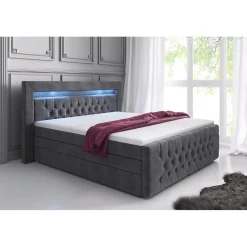 Kontinentalsäng Cloud47 Sängpaket Franco Lyx 180x200 med Förvaring och LED-belysning