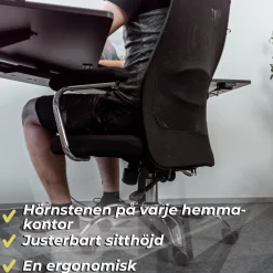 Kontorsstol Lykke Office Svart Stol i Meshtyg med Justerbar Höjd