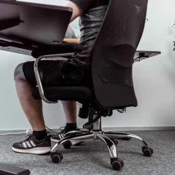 Kontorsstol Lykke Office Svart Stol i Meshtyg med Justerbar Höjd
