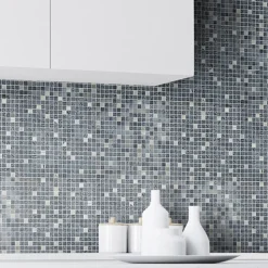 Kristalmosaik Arredo Blank Exclusive Stone Svart/Krom 1,5x1,5 cm