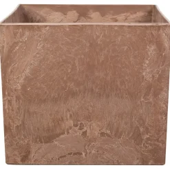 Kruka ArtStone Maud Fyrkantig Set Med 3 Storlekar Brun