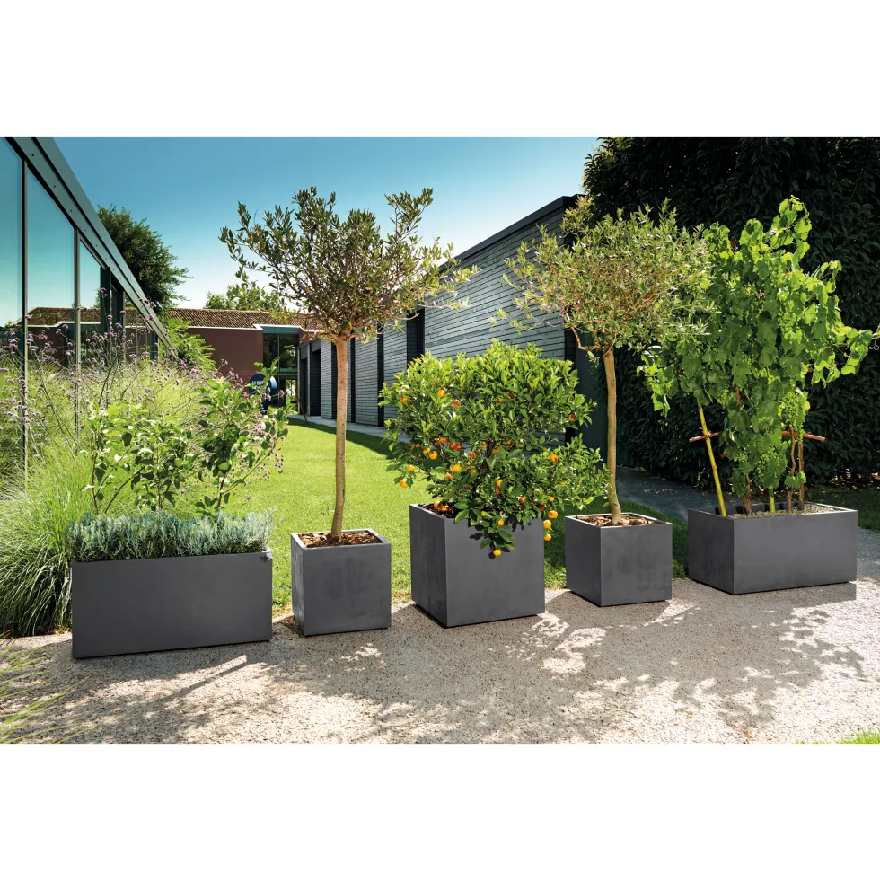 Kruka Deroma Millennium Antracit Fyrkantig 39 x 39 x 39 cm