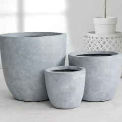 Kruka Lyfco Rund Ljusgrå 3-pack