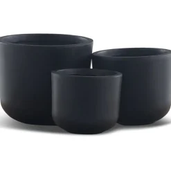 Kruka Lyfco Rund Svart 3-pack