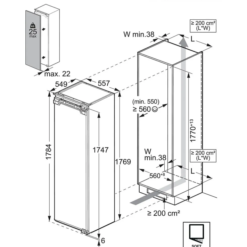 Kylskåp Electrolux ERD6DE18C DynamicAir 310L Energi E
