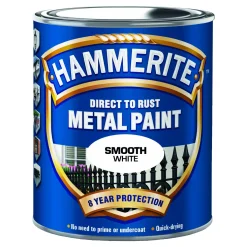 Lack Hammerite Slätlack Vit 750ml med till Plåt/Metall