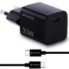 Laddare Champion 30W + USB-C Kabel Svart
