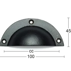 Lådhandtag Habo Alice Smide 2-pack