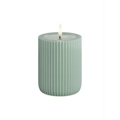 LED-Blockljus UNIQUE Candles Stripe 8x10 cm