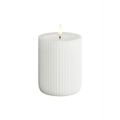 LED-Blockljus UNIQUE Candles Stripe 8x10 cm