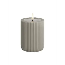 LED-Blockljus UNIQUE Candles Stripe 8x10 cm