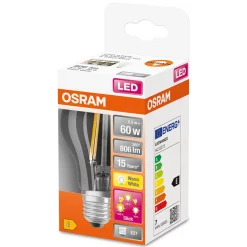 LED-Lampa Osram Normal (60) E27 Dim 3xdim Klar 827 Cl A